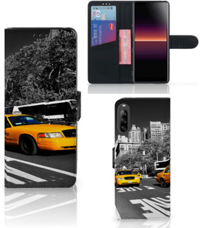 B2Ctelecom Beschermhoesje Sony Xperia L4 Telefoon Hoesje New York Taxi