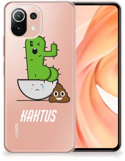 B2Ctelecom Beschermhoesje Xiaomi Mi 11 Lite Smartphone hoesje Cactus Poo