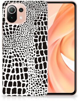 B2Ctelecom Beschermhoesje Xiaomi Mi 11 Lite Smartphone hoesje Slangenprint