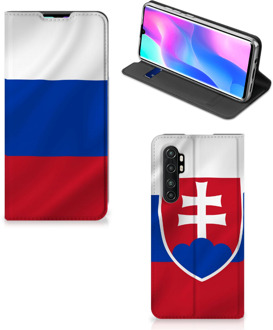 B2Ctelecom Beschermhoesje Xiaomi Mi Note 10 Lite Flip Cover Slowaakse Vlag