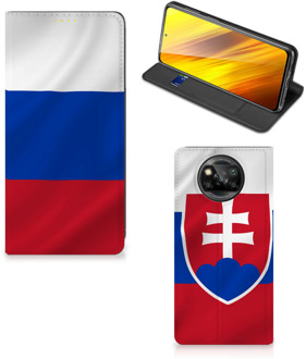 B2Ctelecom Beschermhoesje Xiaomi Poco X3 Flip Cover Slowaakse Vlag