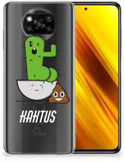 B2Ctelecom Beschermhoesje Xiaomi Poco X3 Smartphone hoesje Cactus Poo