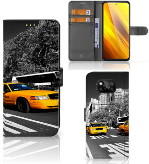 B2Ctelecom Beschermhoesje Xiaomi Poco X3 Telefoon Hoesje New York Taxi