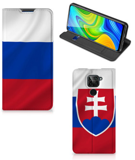 B2Ctelecom Beschermhoesje Xiaomi Redmi Note 9 Flip Cover Slowaakse Vlag