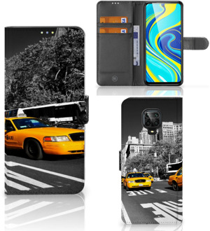 B2Ctelecom Beschermhoesje Xiaomi Redmi Note 9 Pro | Note 9S Telefoon Hoesje New York Taxi