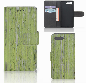 B2Ctelecom Boekhoesje Design Green Wood Geschikt voor Sony Xperia X Compact