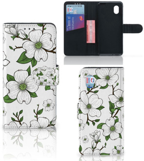 B2Ctelecom Book Case Alcatel 1B (2020) Hoesje Dogwood Flowers