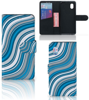 B2Ctelecom Book Case Alcatel 1B (2020) Hoesje Waves Blue