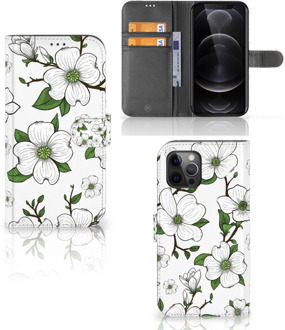 B2Ctelecom Book Case Apple iPhone 12 Pro Max Hoesje Dogwood Flowers