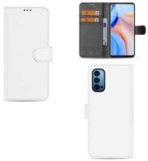 B2Ctelecom Book Case Hoesje OPPO Reno 4 Pro 5G Wit met Pasjeshouder