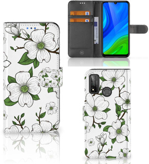 B2Ctelecom Book Case Huawei P Smart 2020 Hoesje Dogwood Flowers