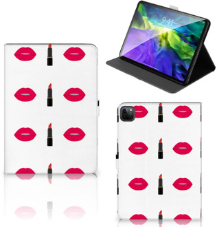 B2Ctelecom Book Case iPad Pro 11 (2020) Hoes met Magneetsluiting Personaliseren Lipstick Kiss