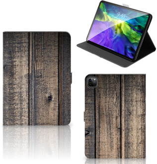 B2Ctelecom Book Case iPad Pro 11 (2020) Tablet Hoes met Magneetsluiting Steigerhout