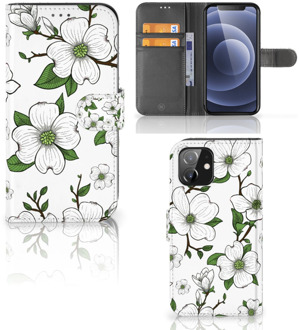 B2Ctelecom Book Case iPhone 12 | 12 Pro (6.1") Hoesje Dogwood Flowers