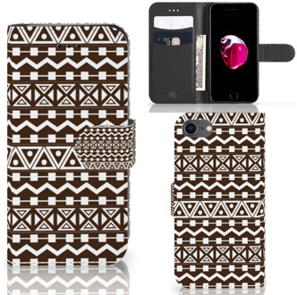 B2Ctelecom Book Case iPhone 7 | 8 Hoesje Aztec Brown