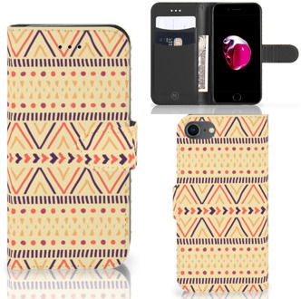 B2Ctelecom Book Case iPhone 7 | 8 Hoesje Aztec Yellow