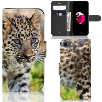 B2Ctelecom Book Case iPhone 7 | 8 Hoesje Baby Luipaard