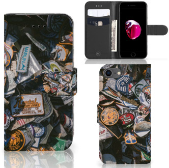 B2Ctelecom Book Case iPhone 7 | 8 Hoesje Badges