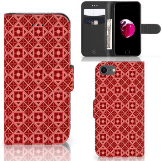 B2Ctelecom Book Case iPhone 7 | 8 Hoesje Batik Red