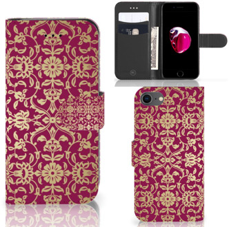 B2Ctelecom Book Case iPhone 7 | 8 Hoesje Design Barok Pink