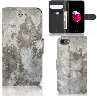 B2Ctelecom Book Case iPhone 7 | 8 Hoesje Design Beton