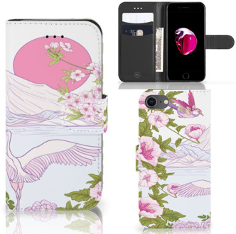 B2Ctelecom Book Case iPhone 7 | 8 Hoesje Design Bird Standing