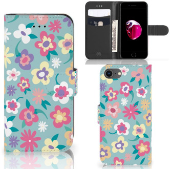 B2Ctelecom Book Case iPhone 7 | 8 Hoesje Design Flower Power