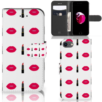 B2Ctelecom Book Case iPhone 7 | 8 Hoesje Design Lipstick Kiss