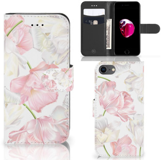 B2Ctelecom Book Case iPhone 7 | 8 Hoesje Design Lovely Flowers