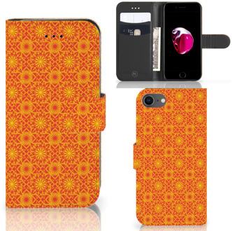 B2Ctelecom Book Case iPhone 7 | 8 - iPhone SE (2020) Hoesje Design Batik Orange