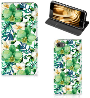 B2Ctelecom Book case iPhone 7 | 8 Orchidee Groen