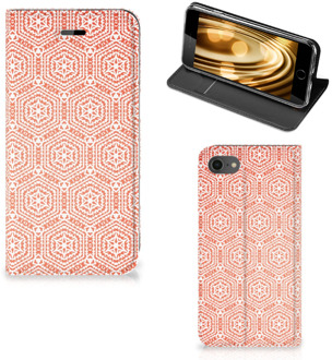 B2Ctelecom Book case iPhone 7 | 8 Pattern Orange