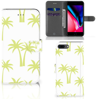 B2Ctelecom Book Case iPhone 7 Plus | 8 Plus Book Cover Palmtrees