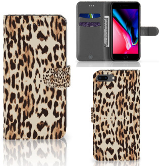 B2Ctelecom Book Case iPhone 7 Plus | 8 Plus Portemonnee hoesje Leopard