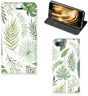 B2Ctelecom Book case iPhone 8 | 7 en iPhone SE (2020) Flip Hoesje Leaves