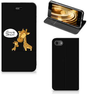 B2Ctelecom Book case iPhone 8 | 7 en iPhone SE (2020) Hoesje Giraffe