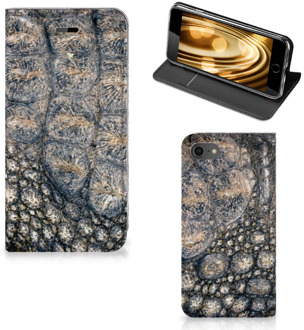 B2Ctelecom Book case iPhone 8 | 7 en iPhone SE (2020) Hoesje Krokodillenprint