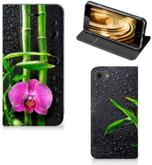 B2Ctelecom Book Case iPhone SE (2020) Hoesje Orchidee