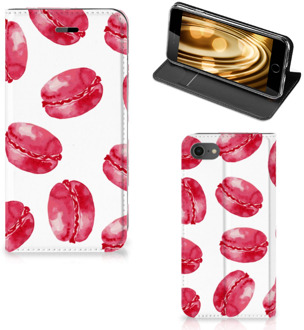 B2Ctelecom Book Case iPhone SE (2020) Hoesje Pink Macarons