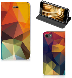 B2Ctelecom Book Case iPhone SE (2020) Hoesje Polygon Color