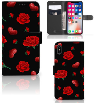 B2Ctelecom Book Case iPhone Xs Max Leuk Hoesje Valentine Design