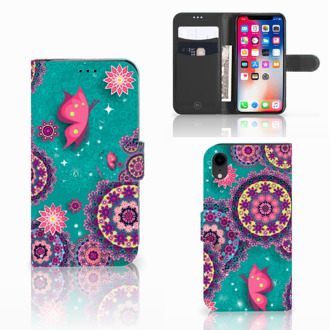 B2Ctelecom Book Case iPhoneXR Cirkels en Vlinders