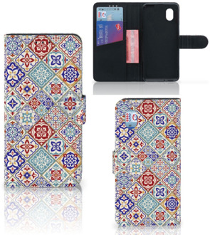 B2Ctelecom Book Case met foto Alcatel 1B (2020) GSM Hoesje Tiles Color