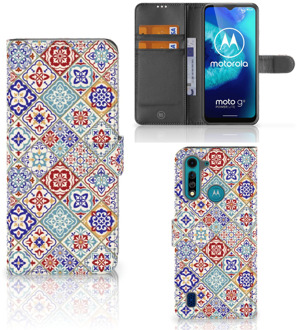 B2Ctelecom Book Case met foto Motorola G8 Power Lite GSM Hoesje Tiles Color