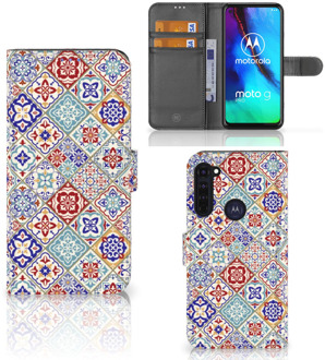 B2Ctelecom Book Case met foto Motorola Moto G Pro GSM Hoesje Tiles Color