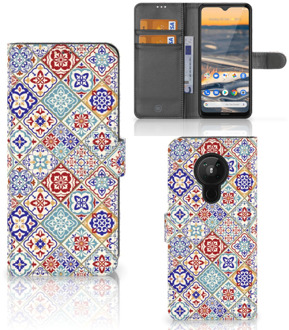 B2Ctelecom Book Case met foto Nokia 5.3 GSM Hoesje Tiles Color