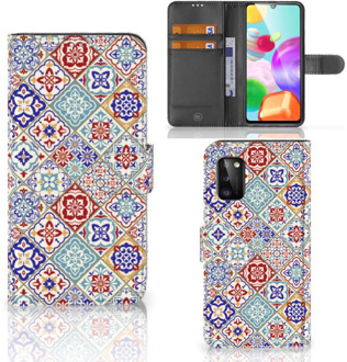 B2Ctelecom Book Case met foto Samsung Galaxy A41 GSM Hoesje Tiles Color