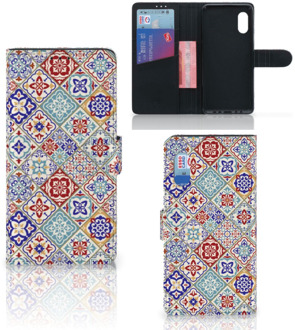 B2Ctelecom Book Case met foto Samsung Xcover Pro GSM Hoesje Tiles Color