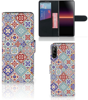 B2Ctelecom Book Case met foto Sony Xperia L4 GSM Hoesje Tiles Color