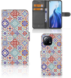 B2Ctelecom Book Case met foto Xiaomi Mi 11 GSM Hoesje Tiles Color